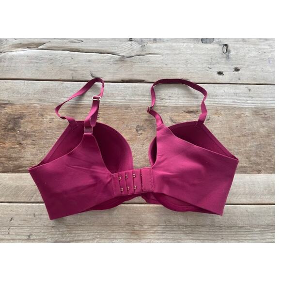 Victoria's Secret Campari Red 34D Love Cloud Push Up Plunge Bra VS - Picture 2 of 2